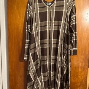 Plaid Brown Dress